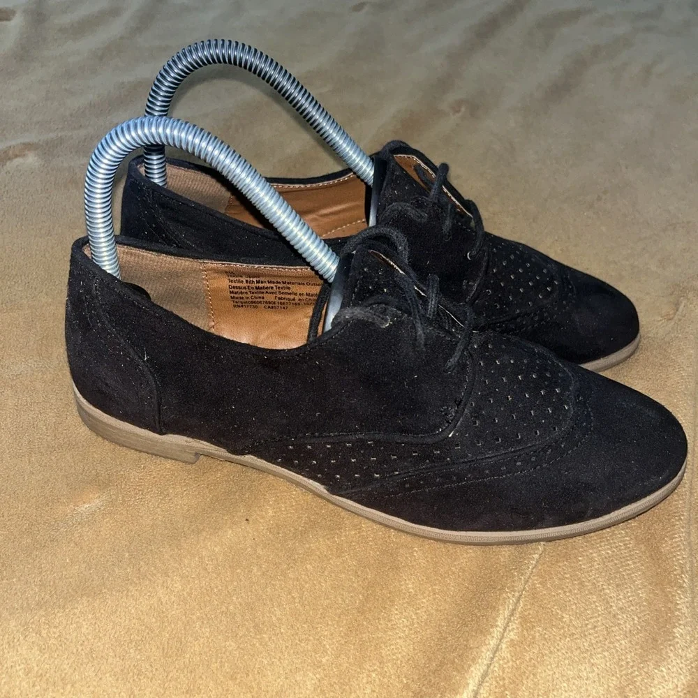 Women MOSSIMO SUPPLY CO BLACK Size US 6.5 Women's Classic Flats Dress Shoe Clean